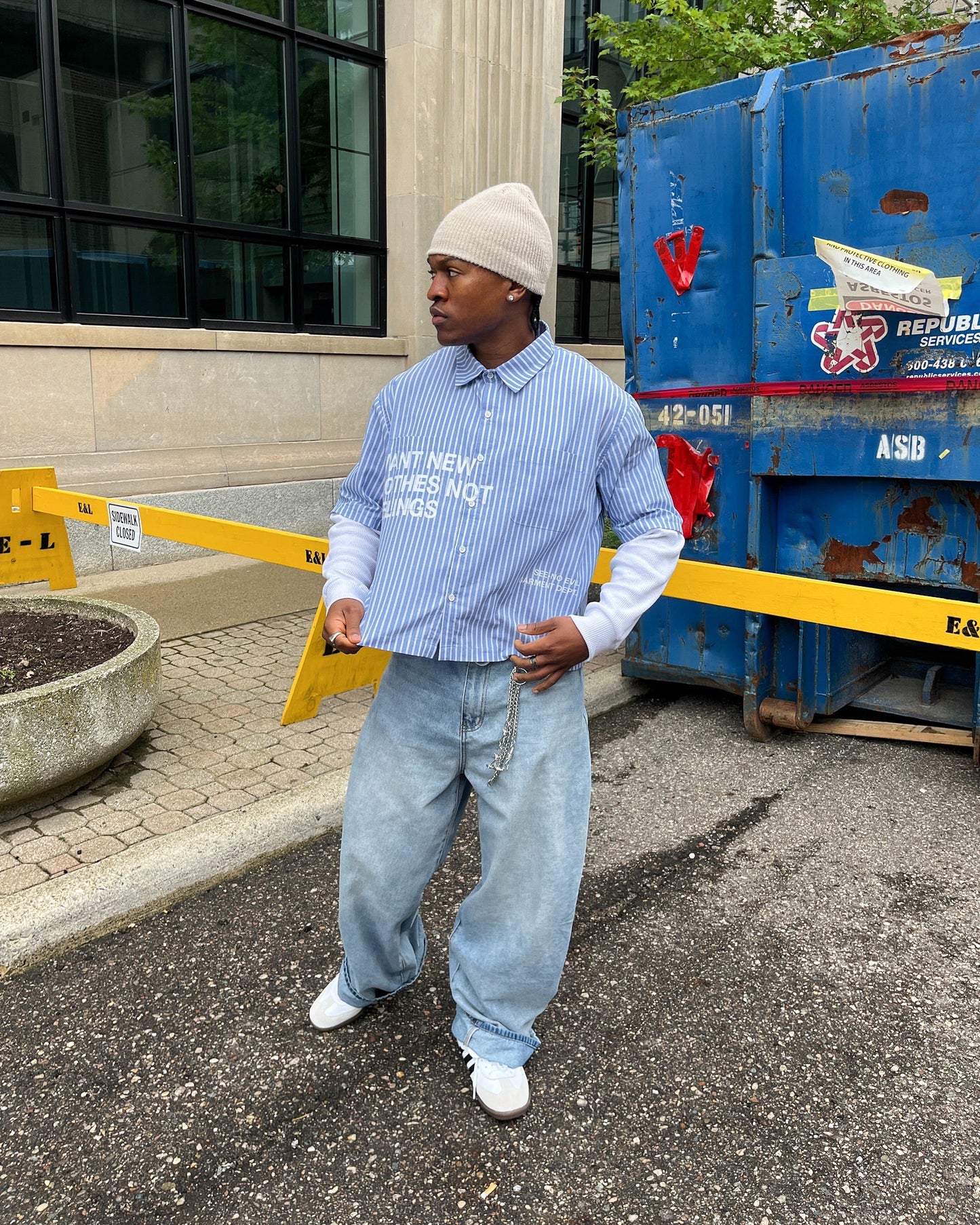 I WANT NEW CLOTHES Double Layer Shirt